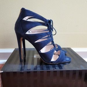 Victoria's Secret Navy Suede Stiletto Sandals 8.5M